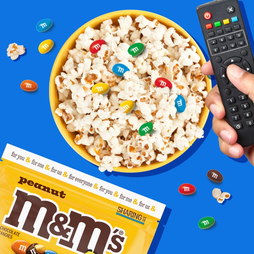 M&M'S Peanut Milk Chocolate, Sharing Size, 10.05 Oz Resealable Bag