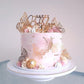 30 Pieces Mini Crown Cake Topper Small Rose Gold Crown Mini Tiara With 3D Rose Gold Butterfly Decoration 3D For Flower Arrangeme