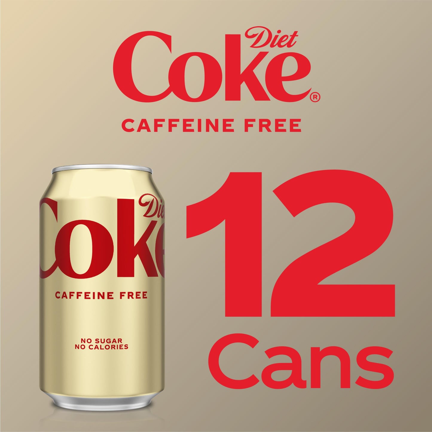Diet Coke Caffeine Free Soda, 12 fl oz, 12 Pack, Caramel, Model 049000029345