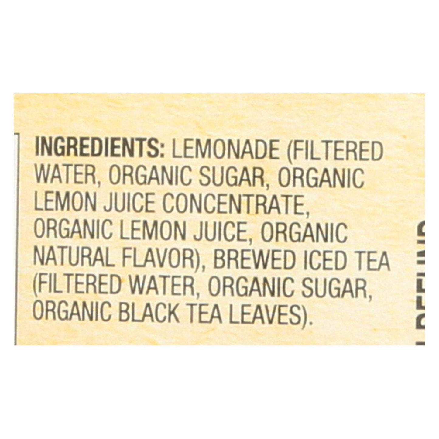 Organic Half Ice Tea & Half Lemonade