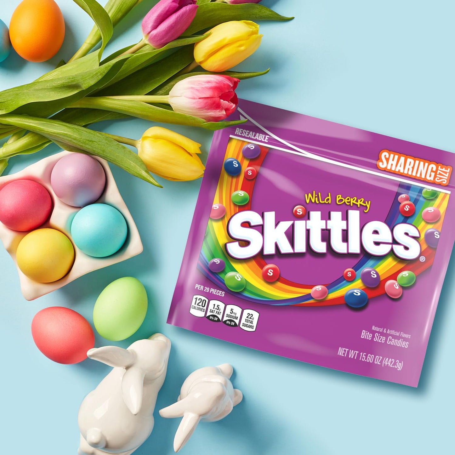 SKITTLES Valentines Day Wild Berry Chewy Candy, Sharing Size, 15.6 oz Bag