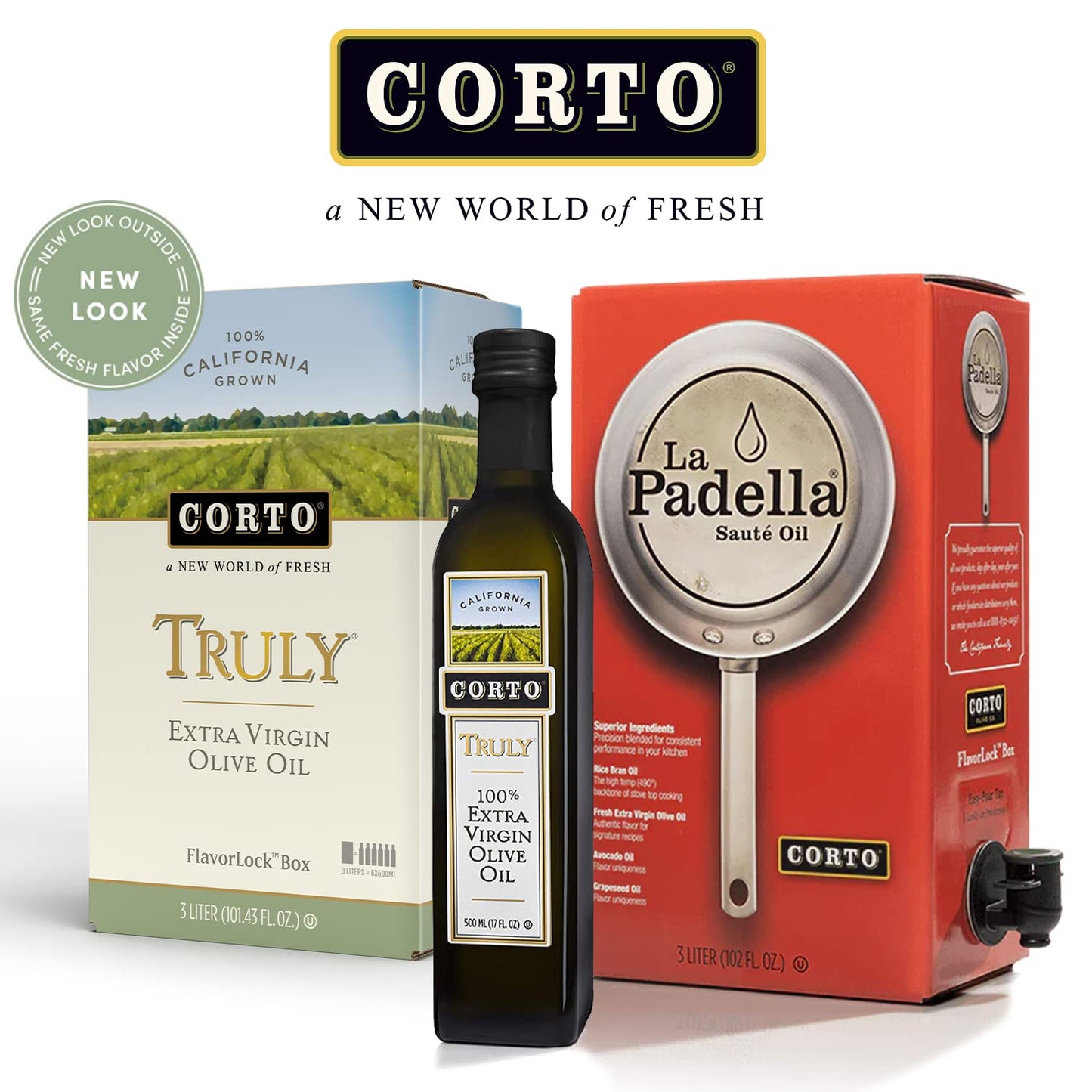 CORTO Extra Virgin Olive Oil | 100% Cold Extracted | Floral Notes | 500 mL (16.91 Fl Oz)