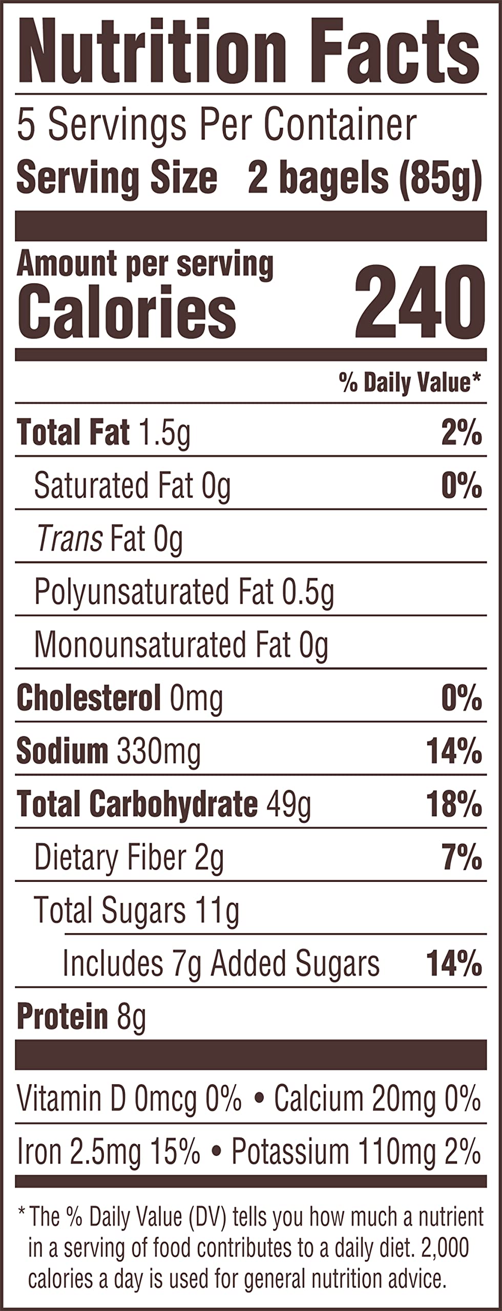 Thomas Cinnamon Raisin Mini Bagels, 10 Pre Sliced Mini Bagels with No High Fructose Corn Syrup, 15 Oz Bag