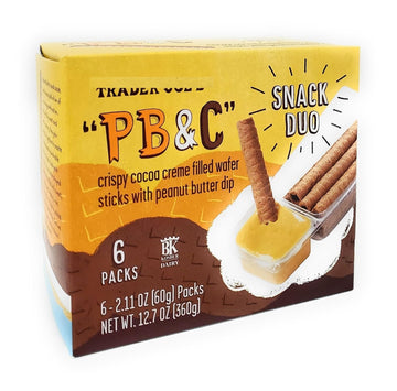 PB&J Crispy Cocoa Creme Filled Wafer Sticks with Peanut Butter Dip Snack Duo Net Wt. 12.7 Oz (360g) - Pack of 1