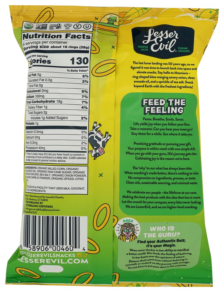 LESSEREVIL Organic Intergalactic Onion Moonions, 6 OZ