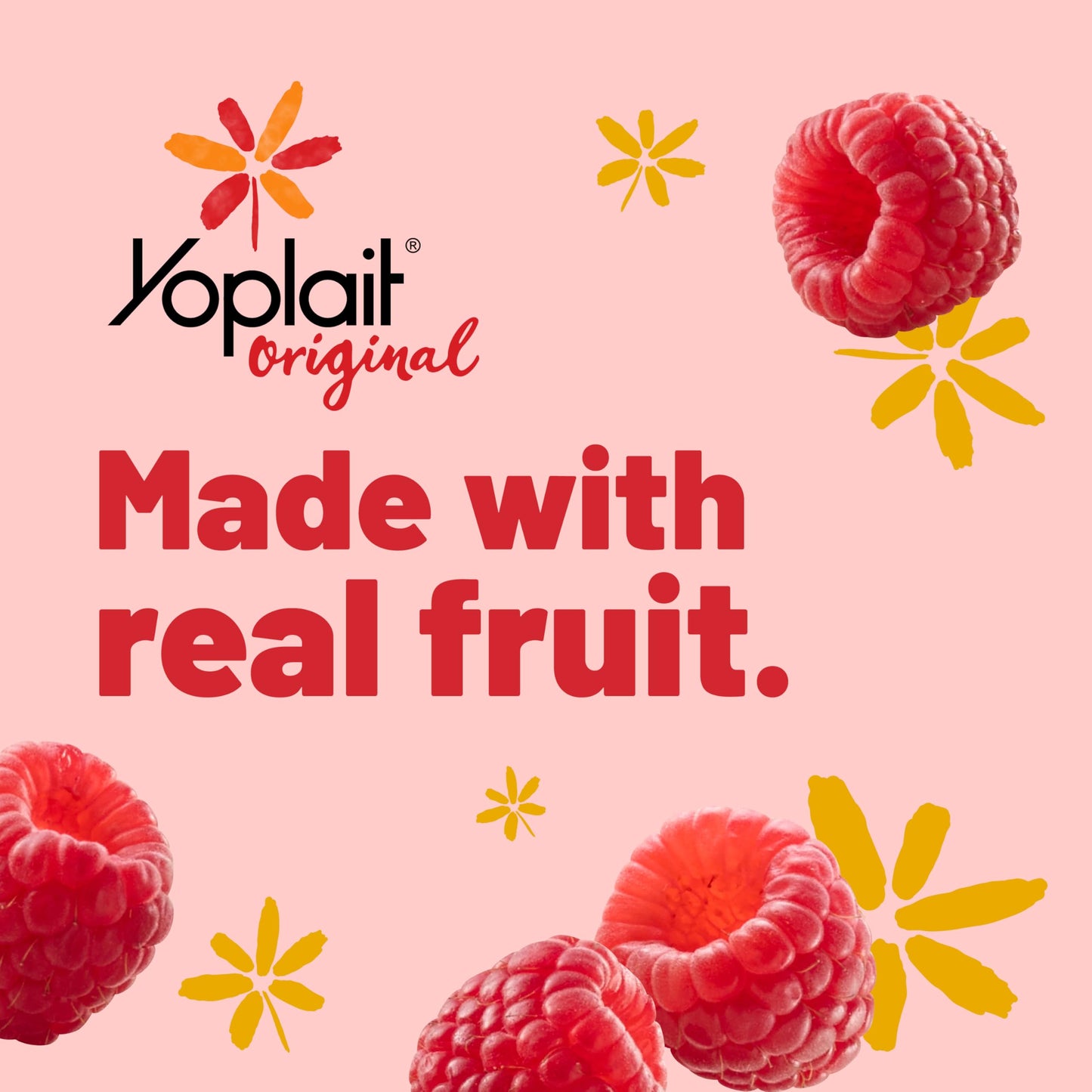 Yoplait Original Low Fat Red Raspberry Yogurt Cup, Made with Real Fruit, 6 oz