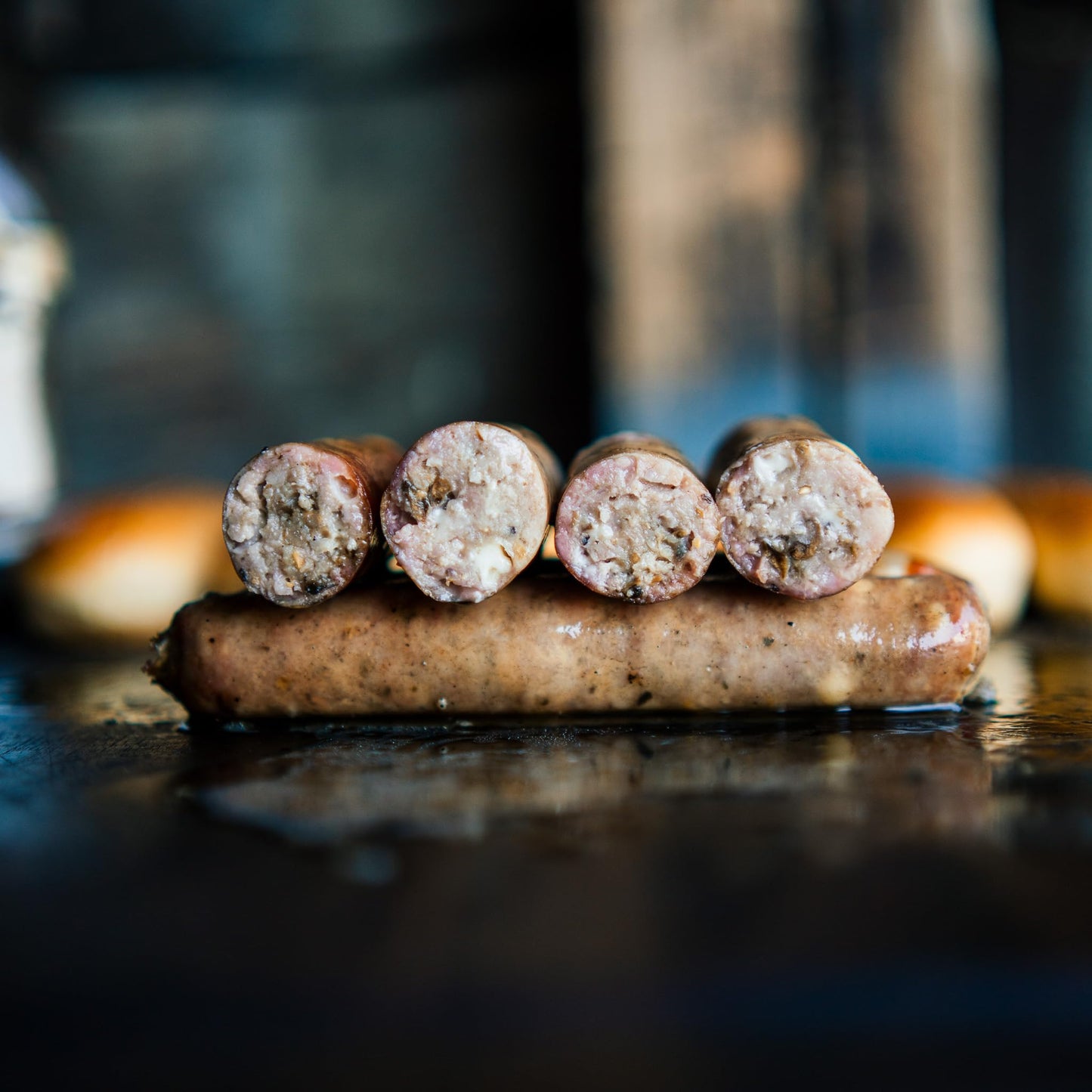 Bearded Butchers Mushroom & Swiss Bratwurst 12-Pack (1 Lb Each) - Savory, Flavorful Gourmet Sausage With Mushrooms & Creamy Swis