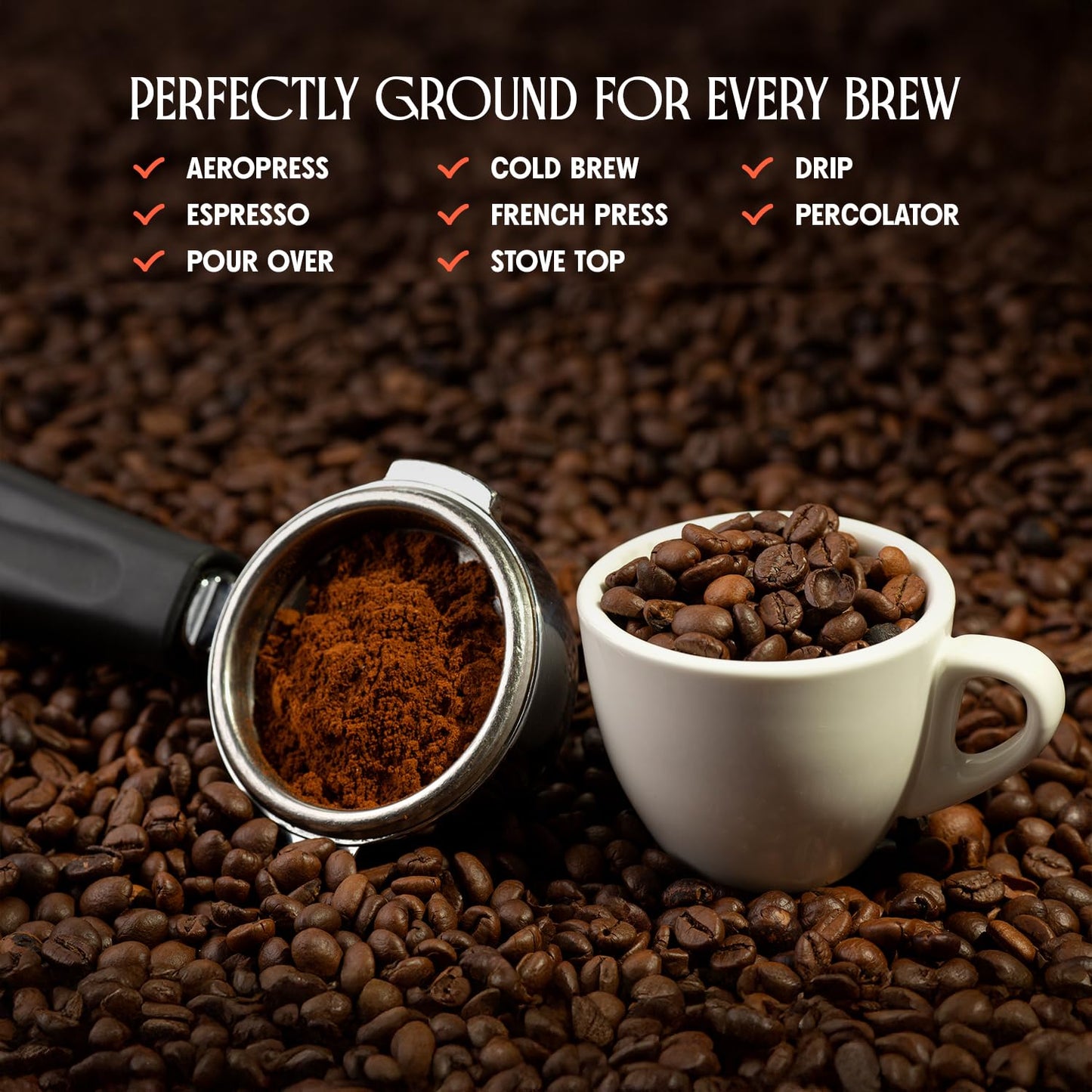 Forza Whole Bean Coffee, Medium Dark Roast Coffee Beans Bold Flavor With Dark Chocolate, Hazelnuts & Caramel, 12 Oz Specialty Be