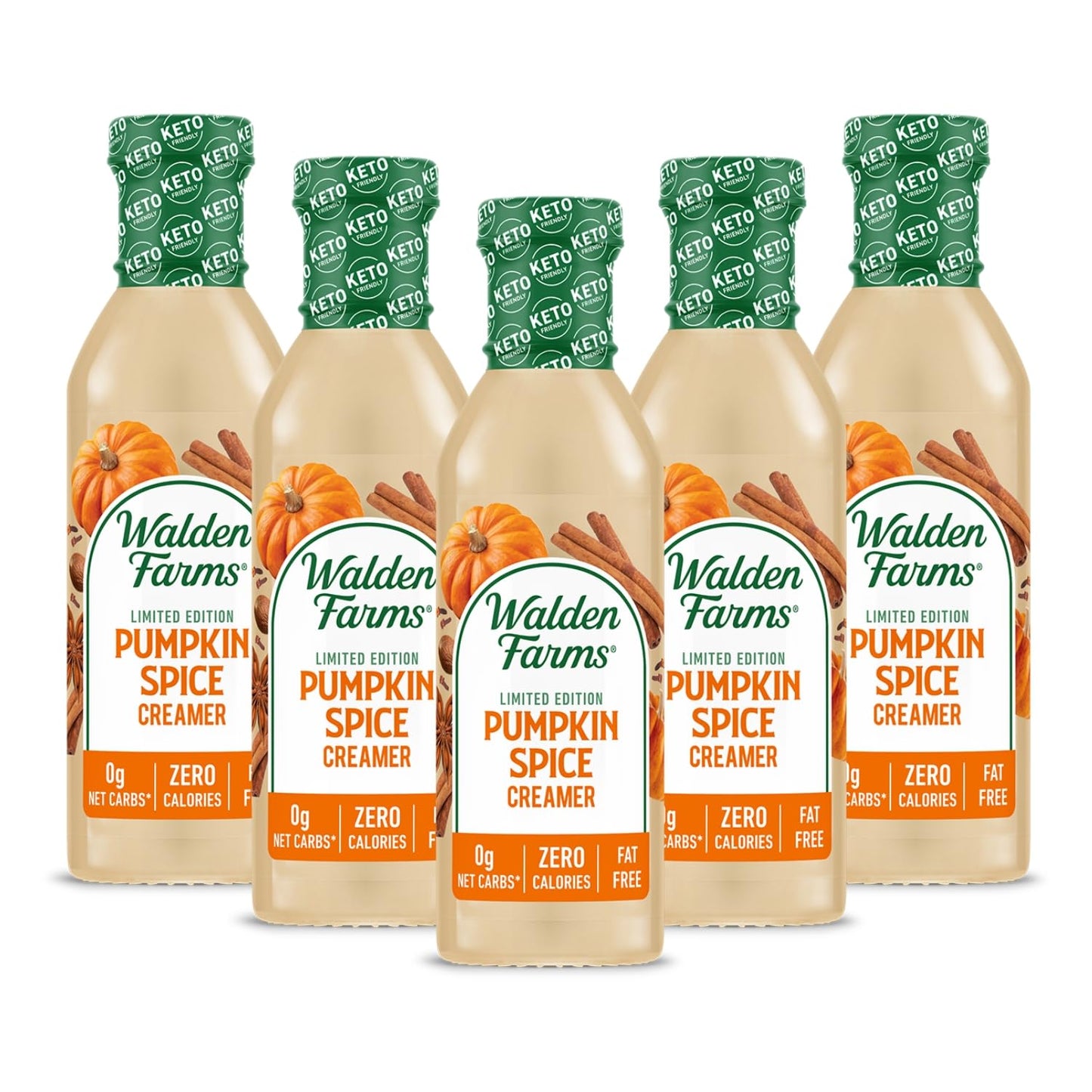 Walden Farms Pumpkin Spice Coffee Creamer 12 oz Bottle (Pack of 6) - Fresh and Flavorful, Vegan, Paleo and Keto Friendly, Non-Da