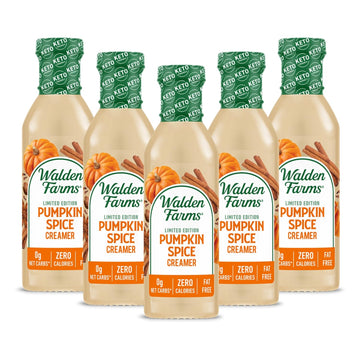 Walden Farms Pumpkin Spice Coffee Creamer 12 oz Bottle (Pack of 6) - Fresh and Flavorful, Vegan, Paleo and Keto Friendly, Non-Da