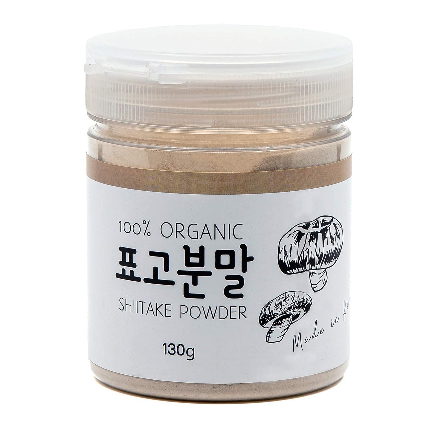 Organic Korean Shiitake Mushroom Powder [ Usda Certified ] All Natural Umami Seasoning, Vegan Shitake Mushrooms Powder For Cooki
