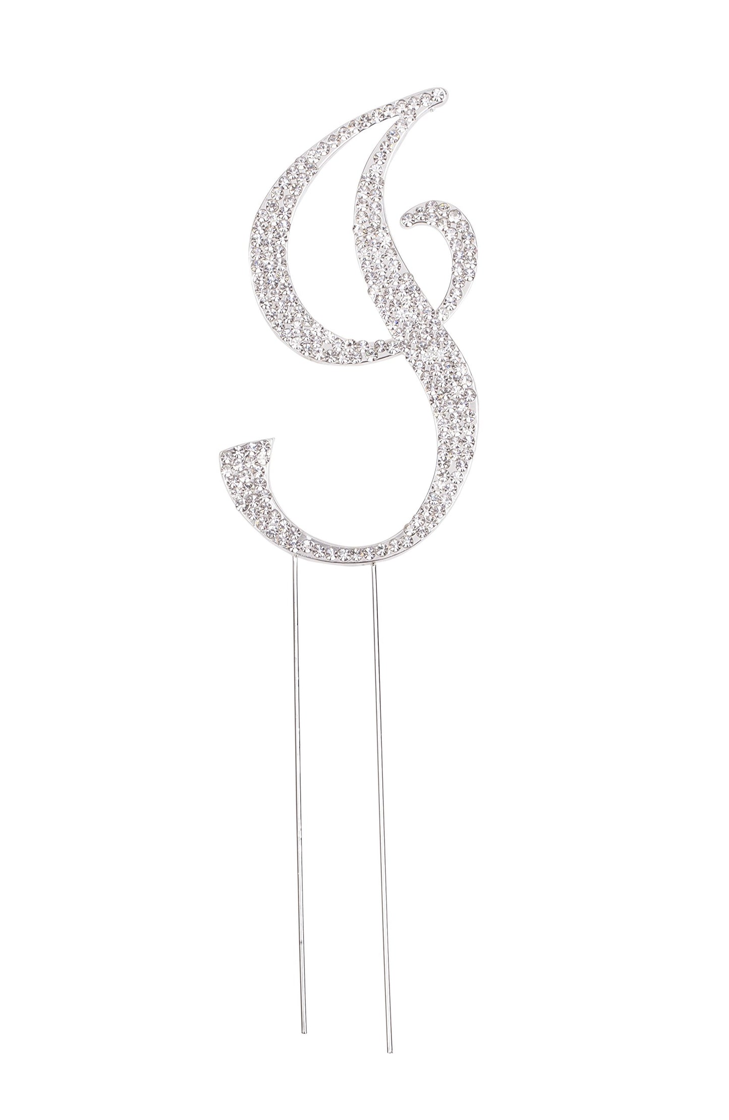 LOVENJOY Rhinestone Letter I Cake Topper, Model GA-LTI0120A, 2.8 Size, Gift-Boxed