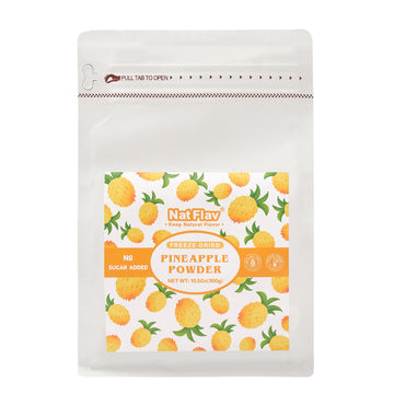 NAT FLAV Freeze Dried Pineapple Powder - 10.5oz/300g | 100% Natural, No Added Sugar, No Preservatives | Pure Tropical Flavor for