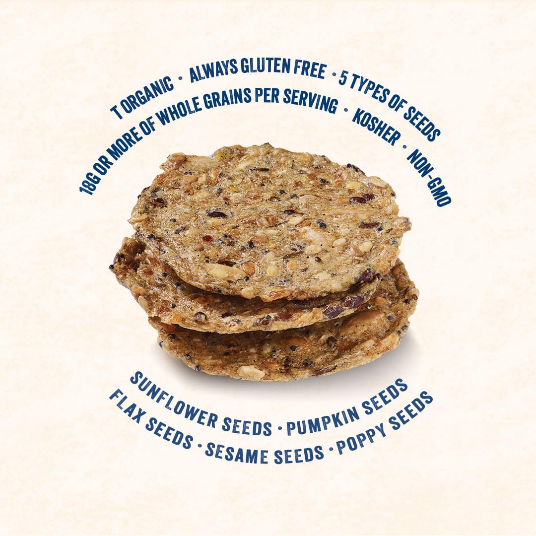 Mary s Gone Crackers Organic Super Seed Crackers, Classic - Gluten-Free, NON-GMO, Vegan & Whole Grain, 5.5 Ounce (Pack of 6)
