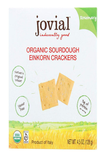 Jovial Rosemary Sourdough Einkorn Crackers 4.5 Oz
