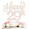 Happy 29Th Birthday Decorations,29Th Birthday Gold Rhinestone Cake Topper - Cheers To 29 Years Old Bday Party Metal Sparkly Cake