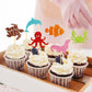 Keaziu 36 Pack Ocean Theme Cupcake Toppers Dolphin Octopus Crab Fish Sea Turtle Seal Cupcake Picks Under The Sea Animals Theme B