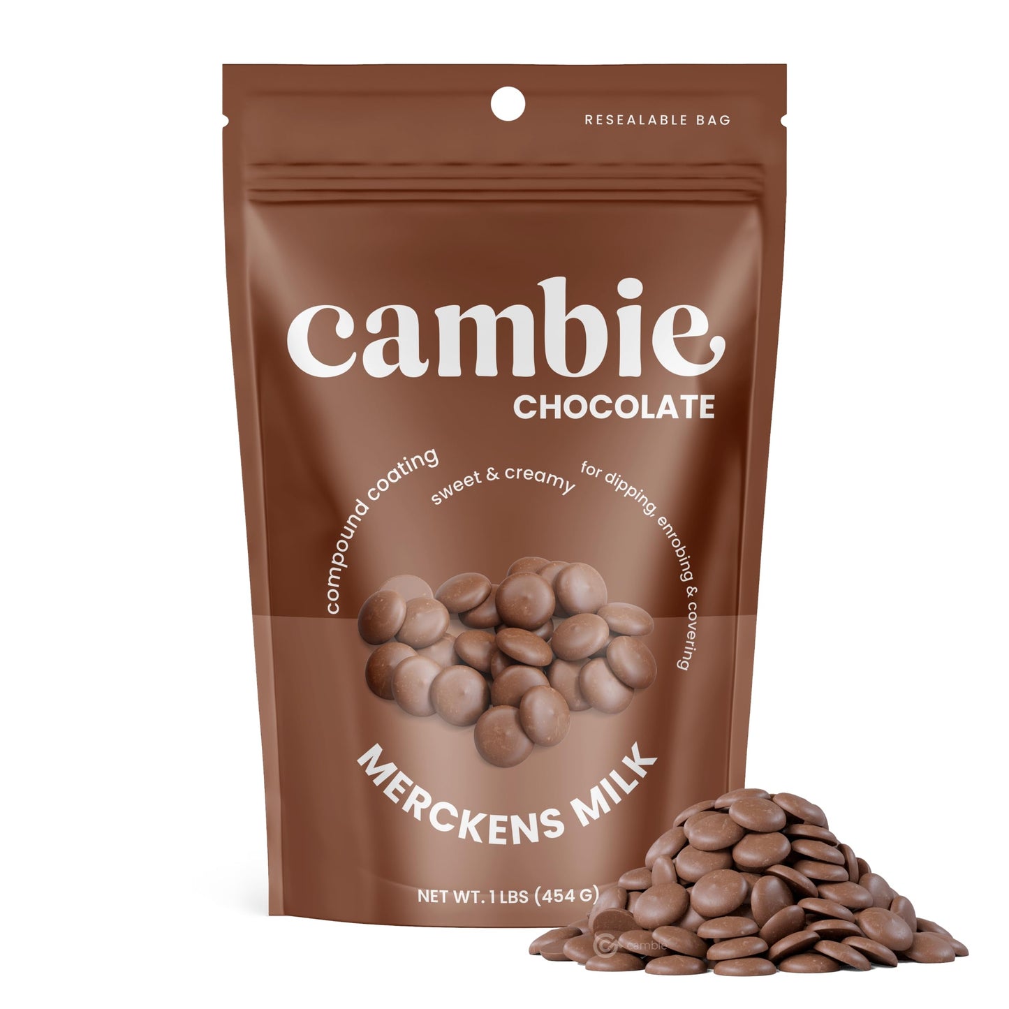 Merckens Milk Melting Chocolate - 1 Pound of enhanced Quality Milk Candy Melts to make Dubai Chocolate Bar  Cake Pops  Cocoa  s  & Homemade Desserts
