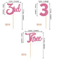24 Pcs Three Cupcake Toppers Glitter 3Rd Birthday Cupcake Picks Number 3 Three Cake Picks For Baby Shower Kids 3Rd Birthday Anni
