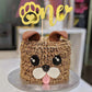 1 Pcs One Cake Topper Gold Glitter First Birthday Dog Paw Cake Pick For Puppy Dog Let'S Pawty Theme Baby Shower Kids Boys Girls