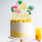 1 Pcs Flamingo Happy Birthday Cake Topper Glitter Palm Tree Turtle Leaf Flower Pineapple Flamingo Cake Pick Decorations For Tropical Hawaiian Luau Theme Baby Shower Kids Birthday Party Supplies