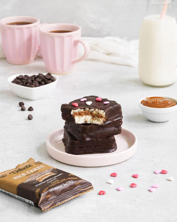 Deluxe & Bla Bla Delicious Crispy Rice Cake Sandwichs Filled With Dulce De Leche And Coated With Dark Chocolate (Alfajor) Kosher
