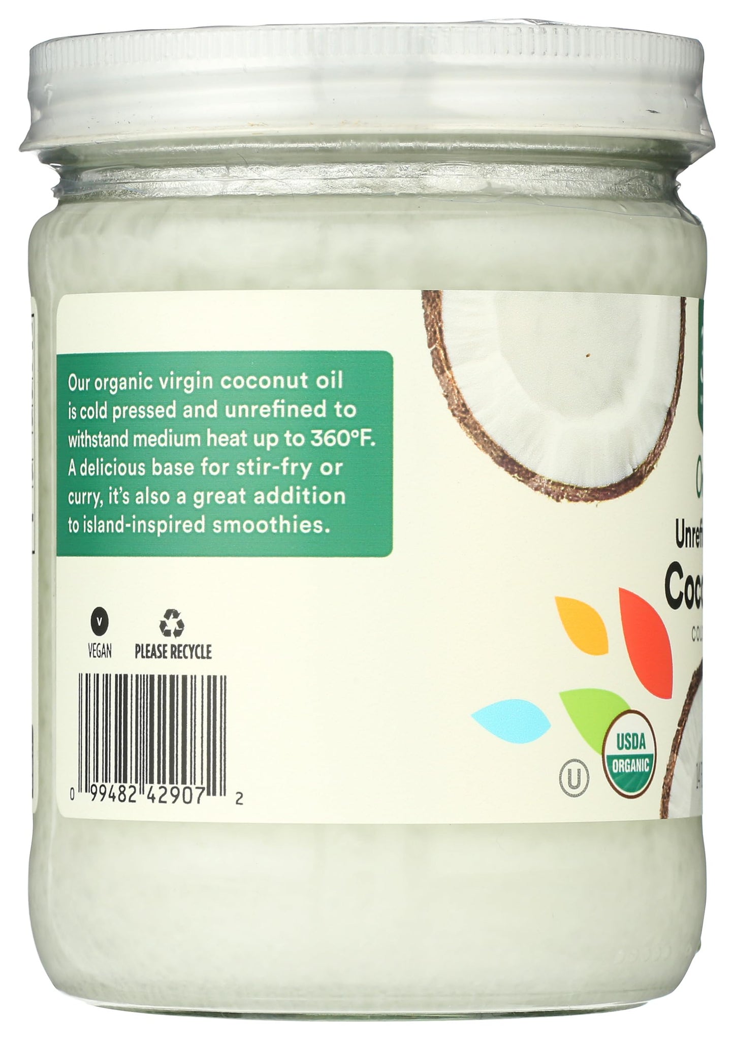 365 by Whole Foods Market Organic Unrefined Virgin Coconut Oil, 14 Fl Oz - Pure, Natural Cooking Oil, Non-GMO, Vegan