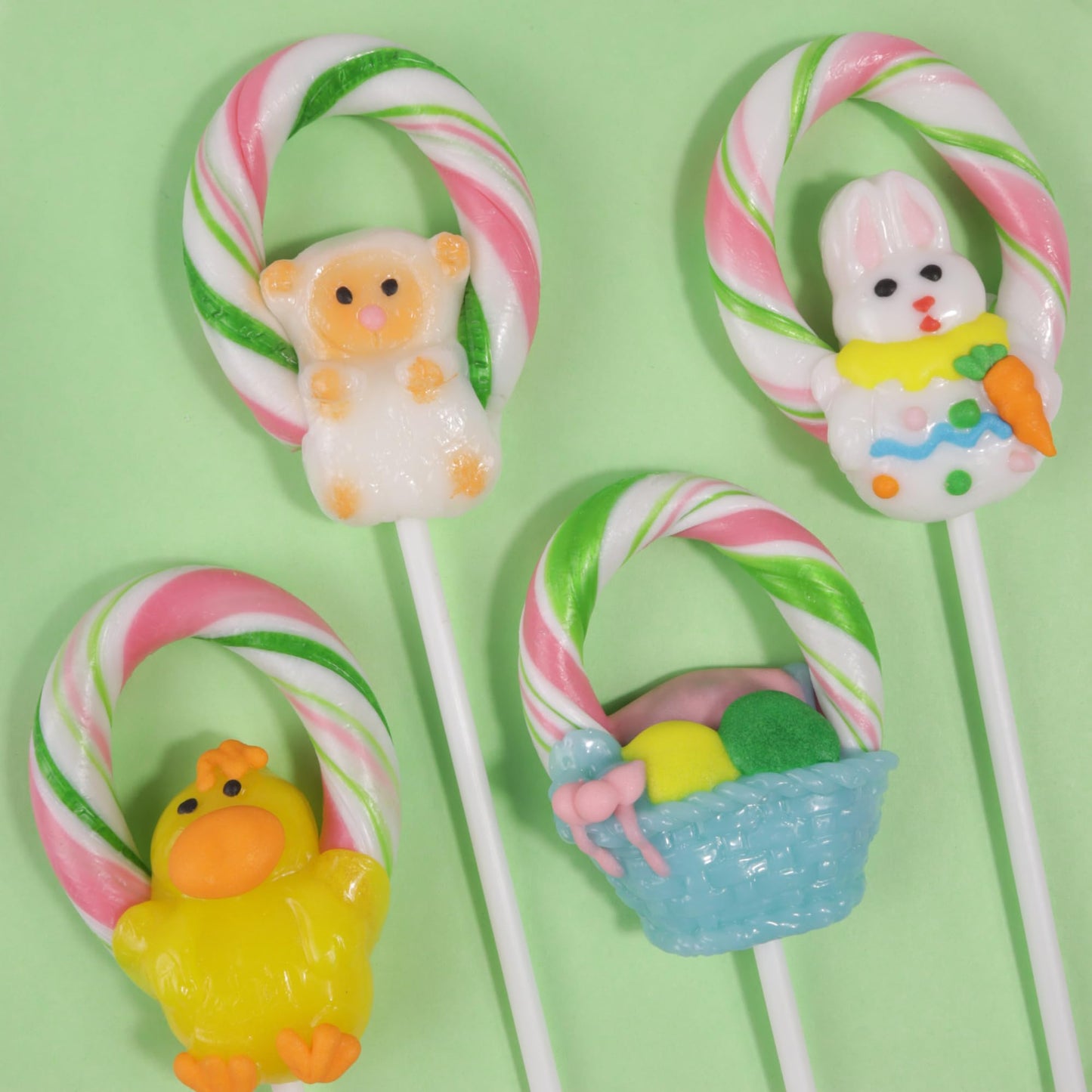 Easter Lollipops, Individually Wrapped Fruit Flavored Suckers, Gift Basket Stuffers (12 Count)