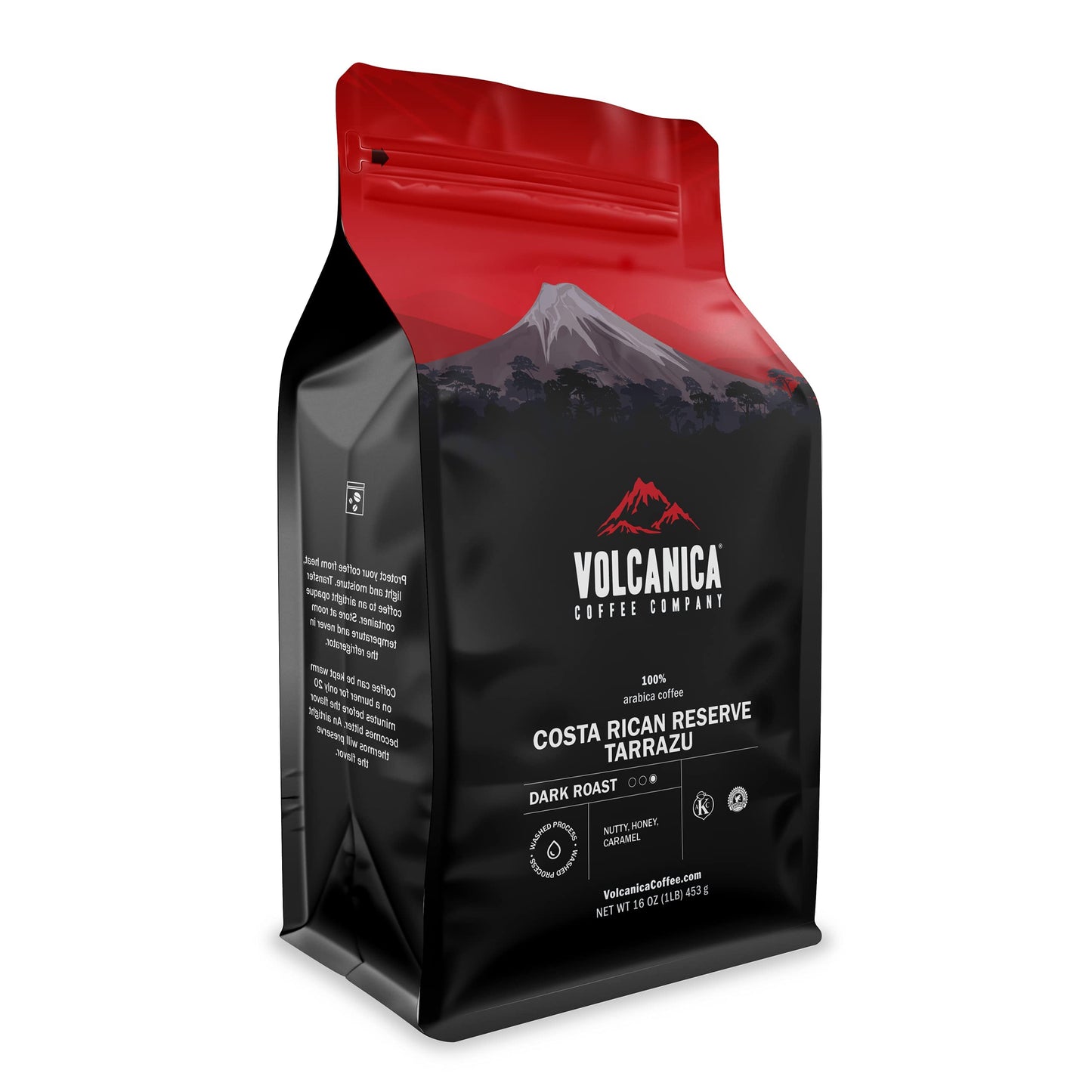 Costa Rican Coffee, Reserve Tarrazu, Dark Roast, Ground, Fair Trade, 16-Ounce