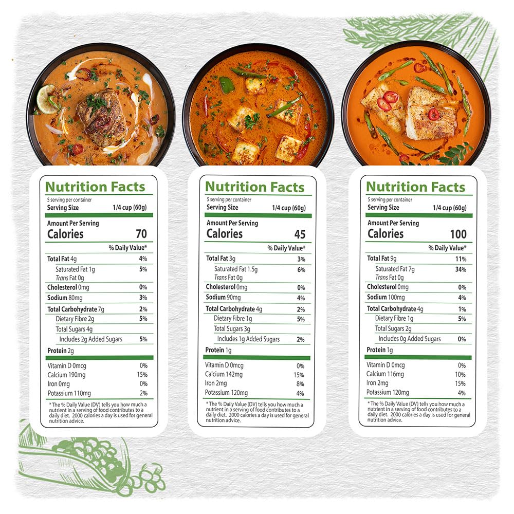 'Food Earth Indian Simmer Sauces - Variety Pack Of 6 (Fish Curry, Butter Chicken, Tikka Masala) | Organic, Vegan, Gluten-Free, R