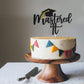 Black Glitter Mastered It Cake Topper,College Grad,Congratulations Mba Graduation Party Decorations Supplies