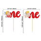 Gyufise 24Pcs One Cupcake Toppers Red Glitter Sweet Love Cupid 1St Valentine'S Day Cupcake Picks Valentine'S Day Theme Wedding B