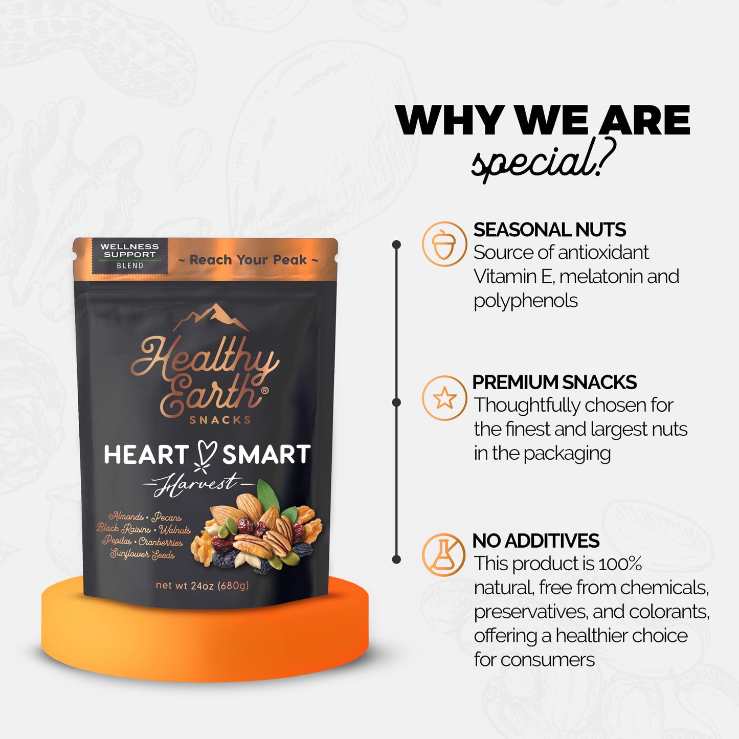 Mixed Nuts Unsalted | Trail Mix | Trail Mix Without Peanuts | Sugar Free Snacks | Gourmet Snacks, Protein Snacks, Gluten Free, N