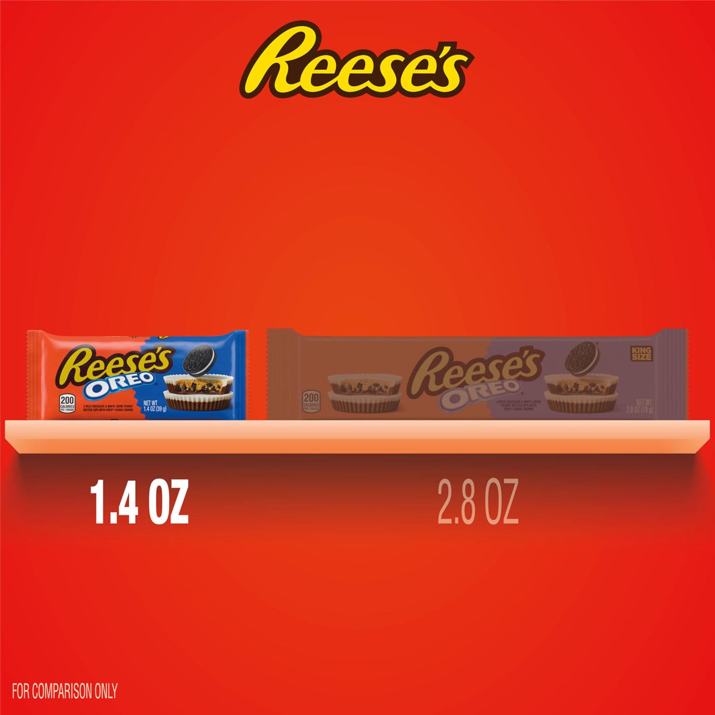 REESES OREO Milk Chocolate and White Creme Peanut Butter Cups, Candy Packs, 1.4 oz (24 Count)