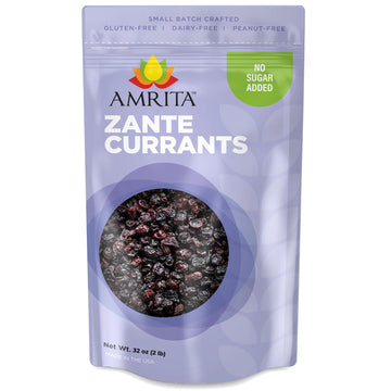Amrita Zante Black Currant 2 lb | No Added Sugar, Naturally Sweet, Gluten Free Dried Fruit | Packed Fresh in Resealable Bags | D