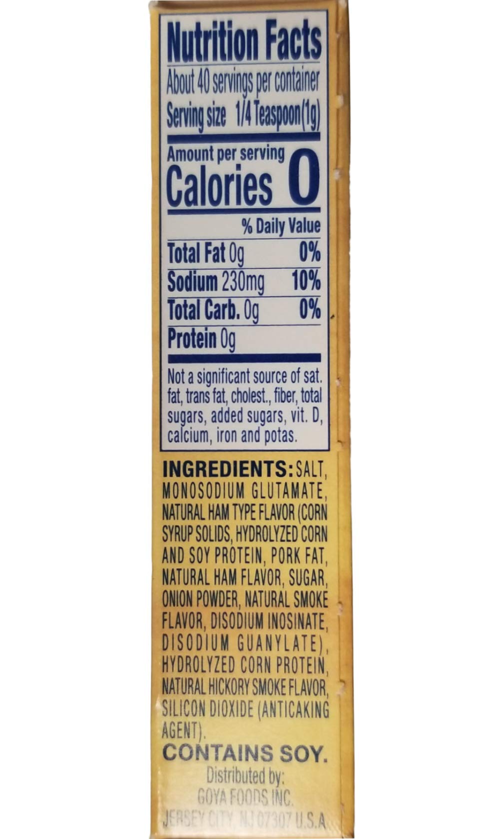 Goya Ham Flavored Concentrated Seasoning 1.41Oz | Sabor A Jamon (Pack Of 03)