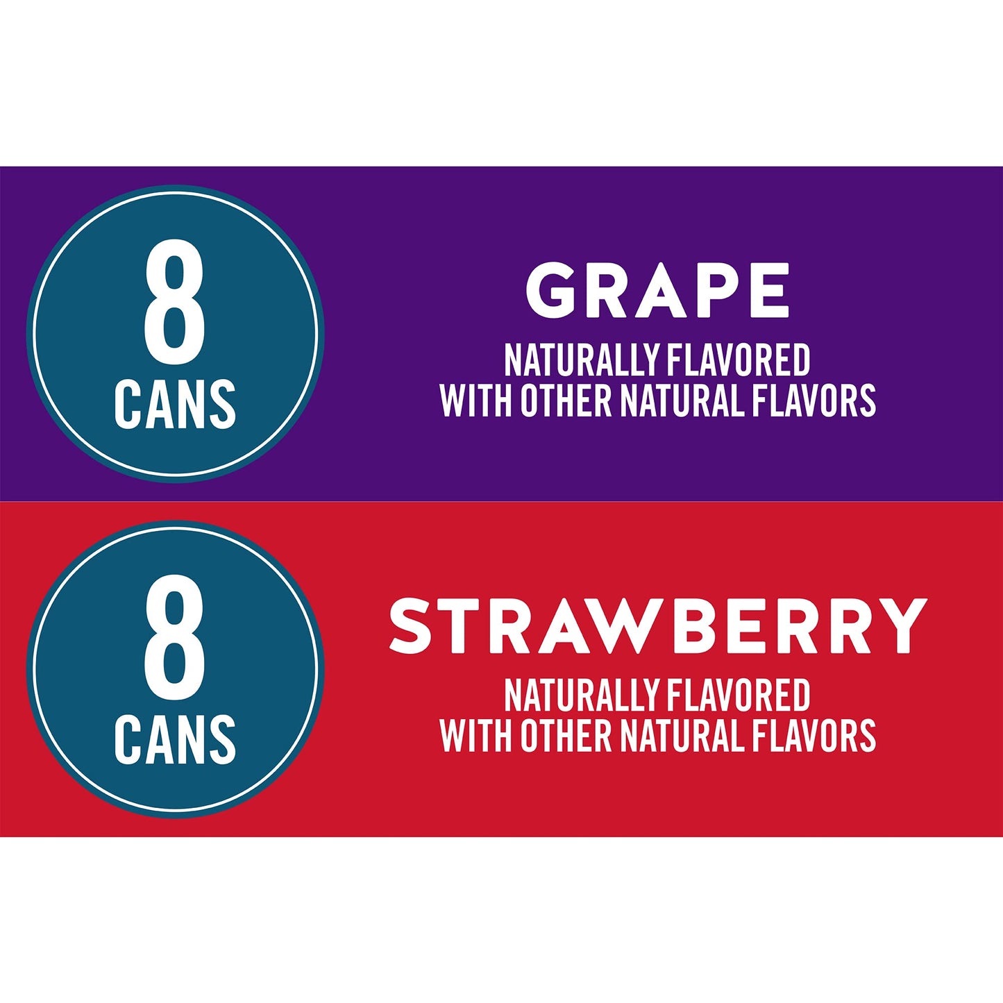 Waterloo Sparkling Water Two-Flavor Pack, 12 Fl Oz Cans, Pack of 16, 8 x Grape, 8 x Strawberry | Zero Calories | Zero Sugar or A