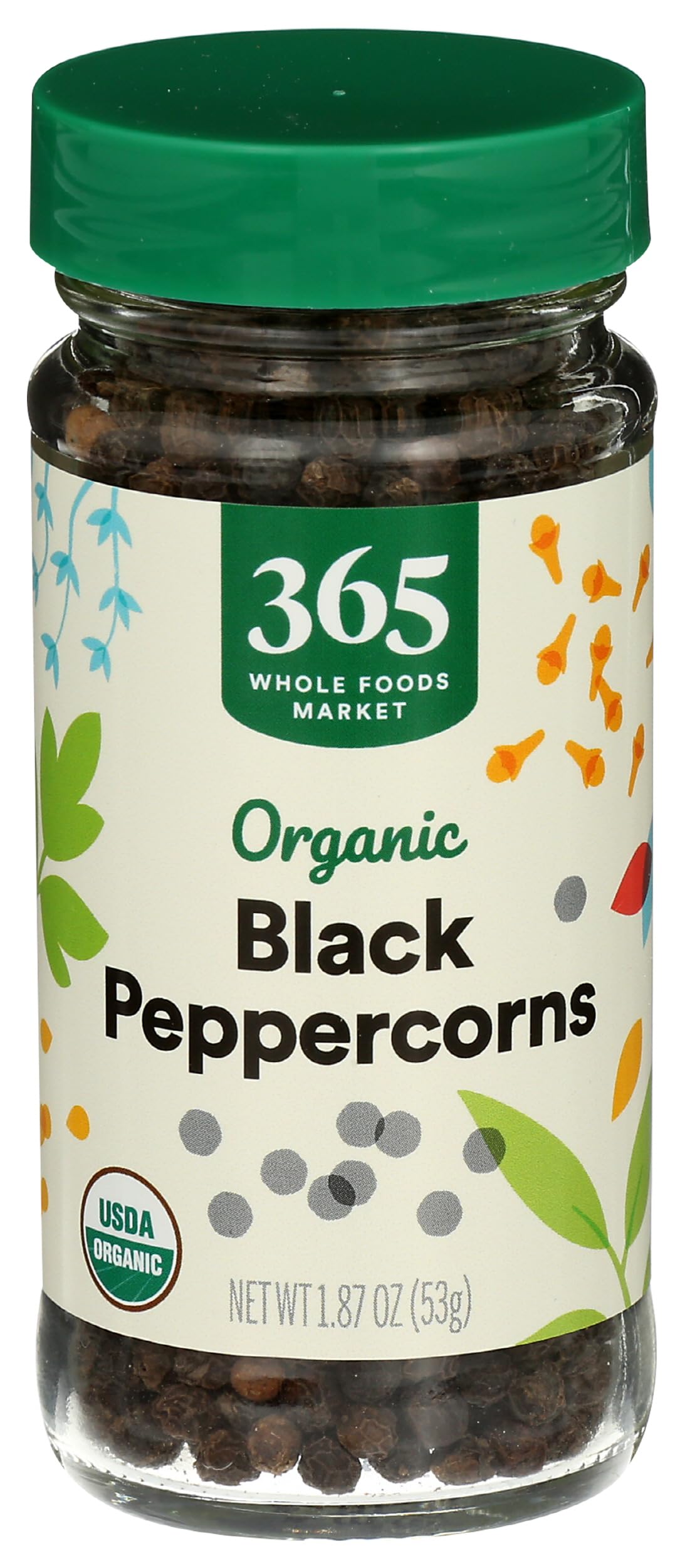 365 by Whole Foods Market  Organic Black Peppercorns  1.87 Ounce