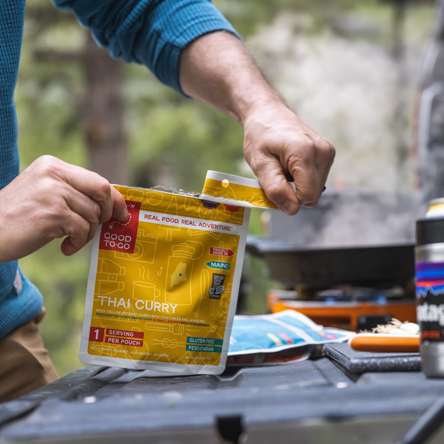 Good To-Go Thai Curry (Single Serving) | Camping & Backpacking Food | Just Add Water Backpacking Meals | Good To-Go Dehydrated Meals Taste Better Than Freeze Dried Food