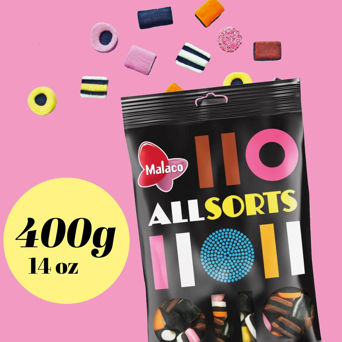 VINTERLAND Licorice Allsorts Mix - Bassetts & Malaco - 16.21 cm x 11.71 cm x 21.59 cm