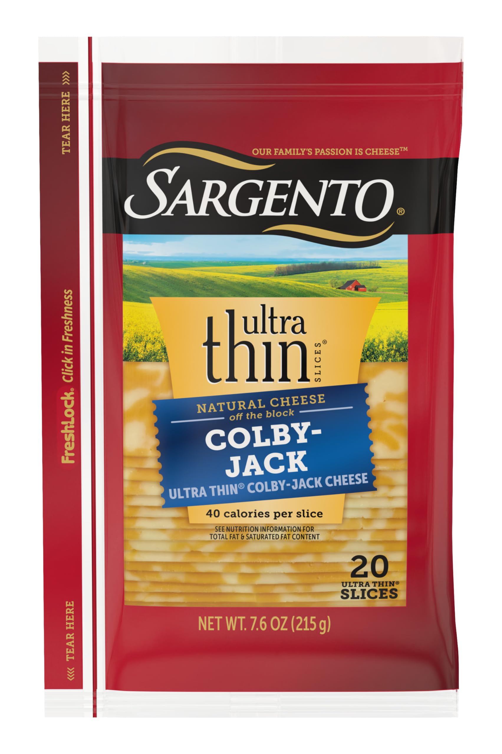 Sargento Ultra Thin Natural Colby-Jack Sliced Cheese, 20 Slices