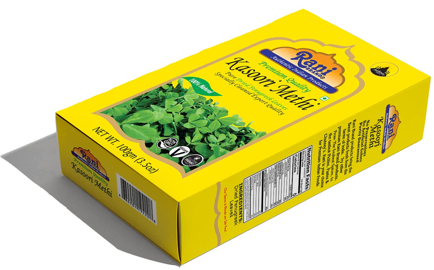 Rani Fenugreek Leaves Dried (Kasoori Methi) 3.5oz | All Natural, Vegan, Gluten Friendly, NON-GMO, Indian Origin