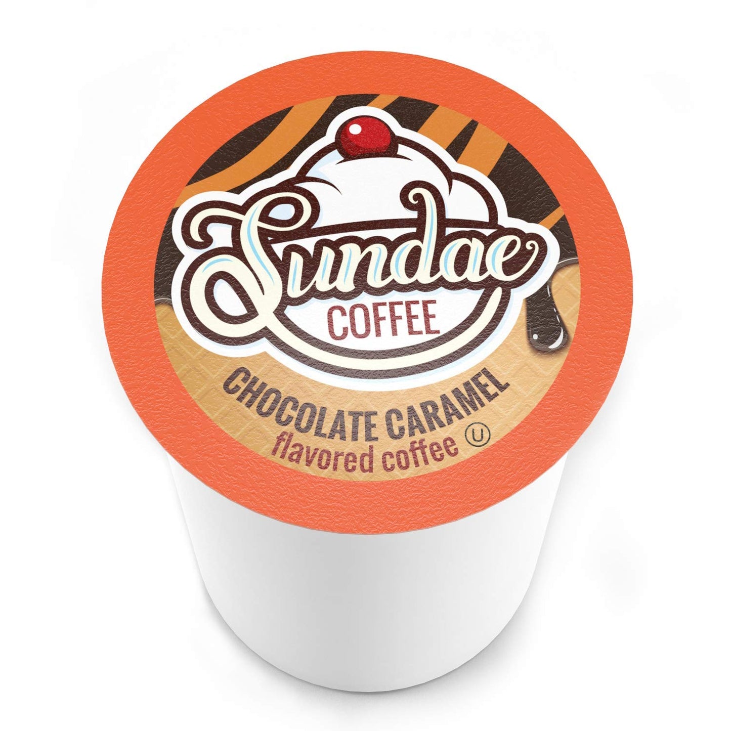 Sundae Ice Cream Flavored Coffee Pods, Compatible With 2.0 Keurig K-Cup Brewer, (Chocolate Caramel) 48 Count