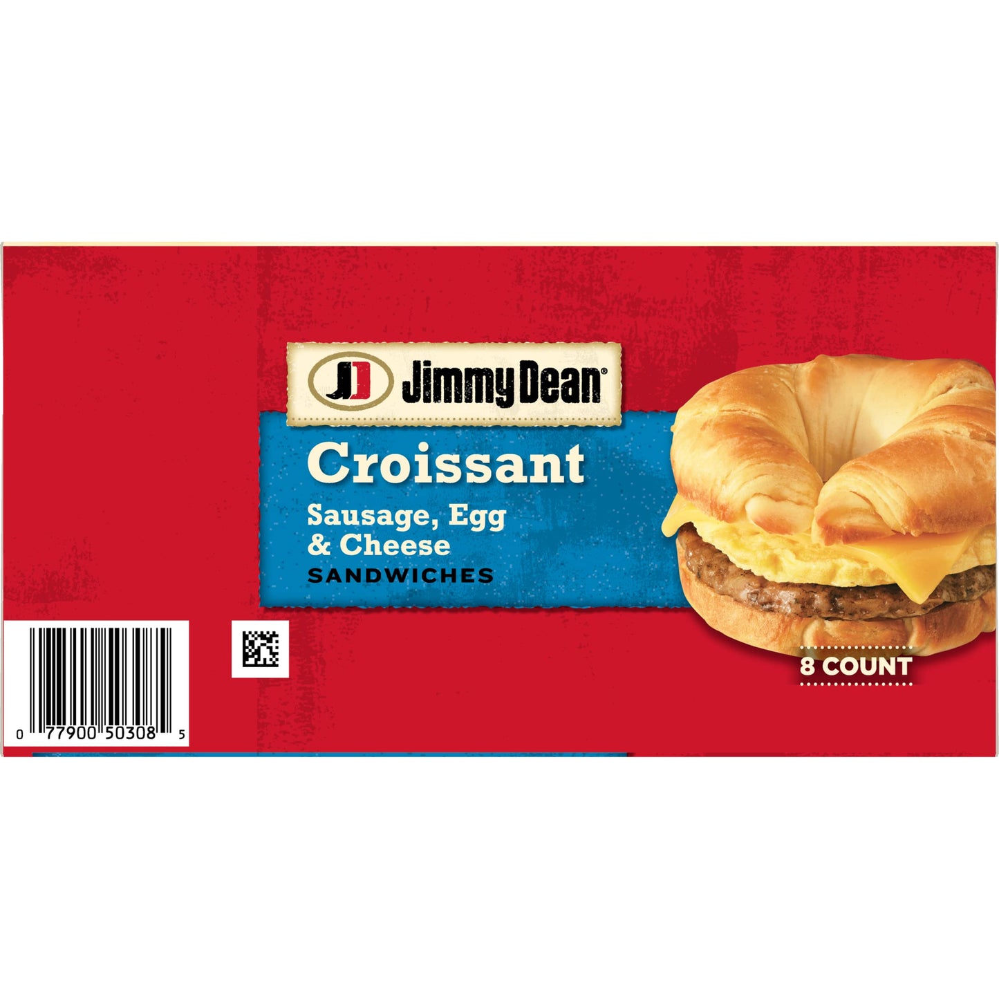 Jimmy Dean Sausage, Egg and Cheese Croissant Breakfast Sandwich, 8 Count (Frozen)