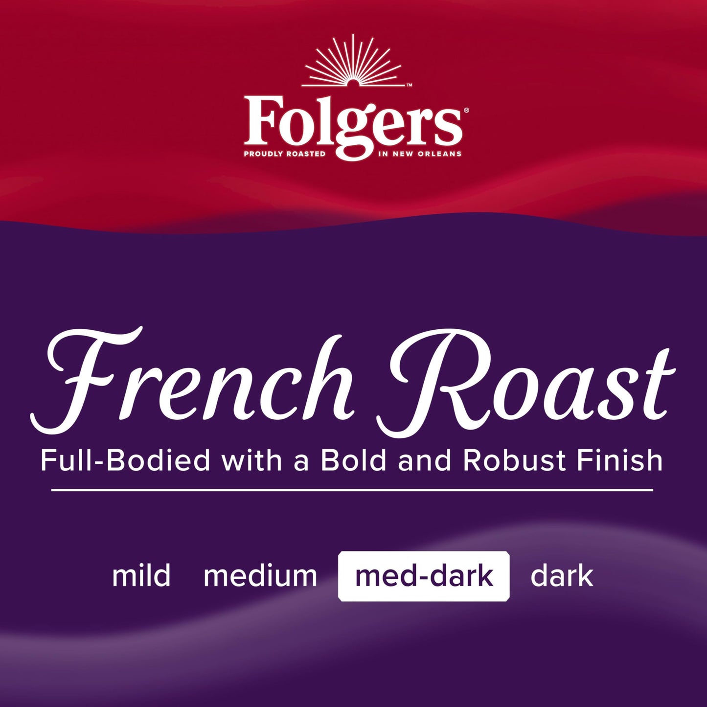 Folgers French Roast Medium-Dark Roast Ground Coffee, 22.6 Ounce Canister