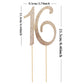 Honbay Cake Topper Premium Sparkly Crystal Rhinestones for Sweet 16th Birthday Party, 16 Gold, 1 Count