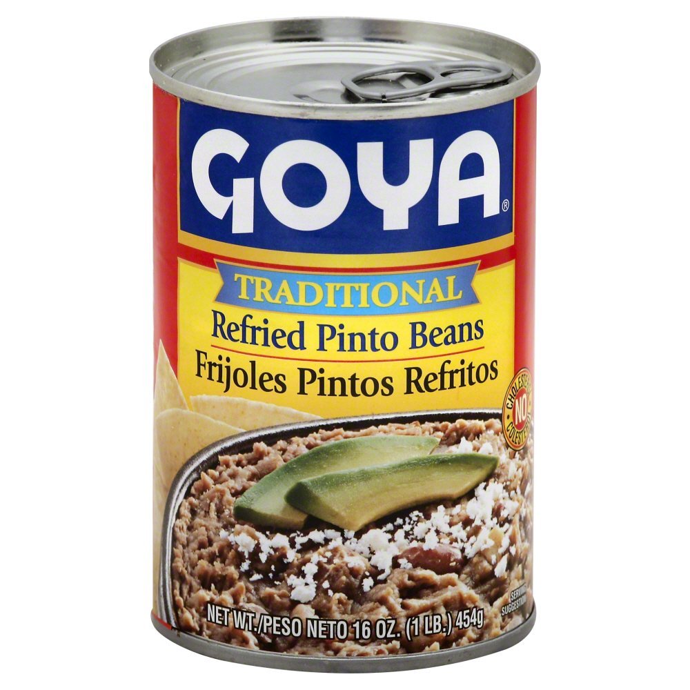 Goya Foods Traditional Refried Pinto Beans, 16 Ounce (Pack Of 12)