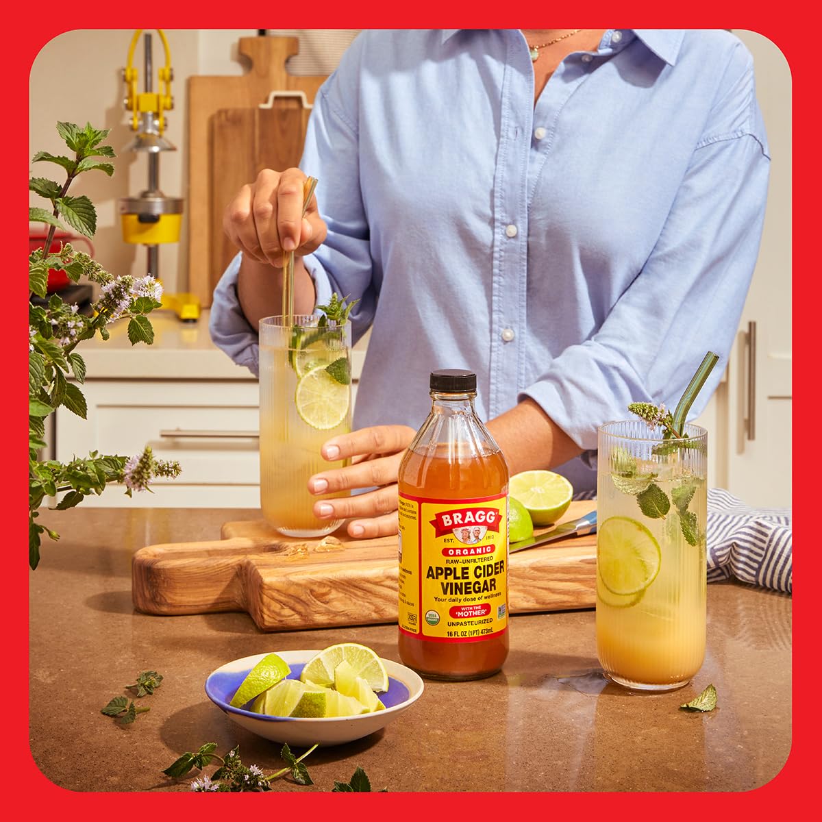 Bragg Organic Apple Cider Vinegar, Raw & Unfiltered, 64 Fl Oz, All Natural Ingredients