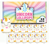 Unicorn Candy Lollipops (12 Pieces) Individually Wrapped Suckers, Great For Unicorn Birthday, Party Favors, Candy Buffet, Pinata