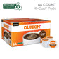 Dunkin Donuts Single-Serve Coffee K-Cup Pods  Original Blend  Medium Roast  Carton Of 64 Pods